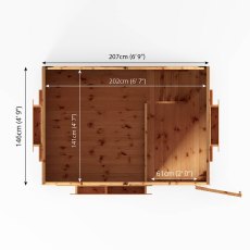 7x5 Mercia Double Story Swiss Cottage Playhouse - Footprint