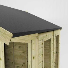 Mercia Premium Sussex summerhouse roof detail close-up with felt covering