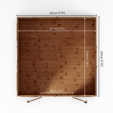 8x8 Mercia Premium Sussex Summerhouse - footprint