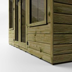 Mercia Premium Sussex summerhouse window and cladding detail close-up