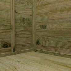 Interior view of Mercia Premium Sussex 10x8 summerhouse showing timber walls and floor