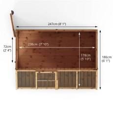 8x6 Mercia Wooden Potting Shed - floor plan