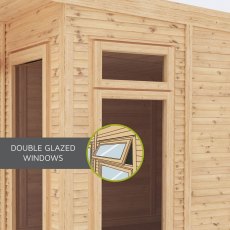The Mercia Creswell Premium Insulated Garden Room 4m x 3m - glazing