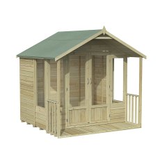 7 x 7 Forest Oakley Summerhouse - Pressure Treated - White Background