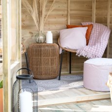 8 x 8 Forest Oakley Summerhouse with Verandah - Pressure Treated - Interior View