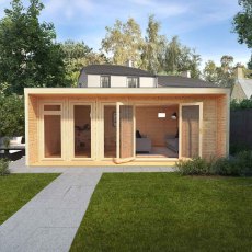 6m x 4m Mercia Creswell Insulated Garden Room with Veranda - In Situ, Front View
