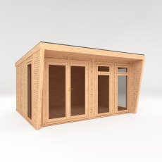 The Mercia Harlow Premium Insulated Garden Room 4m x 3m - isolated angle view
