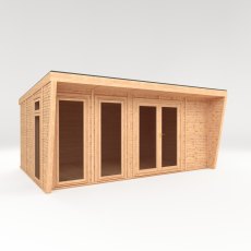 The Mercia Harlow Premium Insulated Garden Room 5m x 3m - isolated angle view