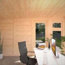 The Mercia Edwinstowe Insulated Garden Room 3m x 4m - internal view - side wall