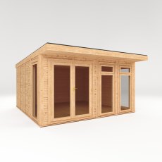 The Mercia Edwinstowe Insulated Garden Room 4m x 4m - isolated angle view
