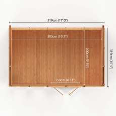 The Mercia Edwinstowe Insulated Garden Room 5m x 3m - footprint