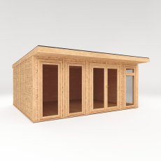 The Mercia Edwinstowe Insulated Garden Room 5m x 4m - isolated angle view