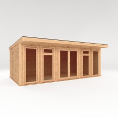 The Mercia Edwinstowe Insulated Garden Room 6m x 3m - isolated angle view
