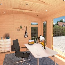 The Mercia Thoresby Premium Insulated Garden Room 4m x 3m - internal view