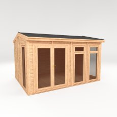 The Mercia Rufford Premium Insulated Garden Room 4m x 3m - isolated angle view