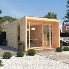 3m x 4m Mercia Creswell Insulated Garden Room with Veranda - In Situ, Angle View