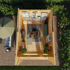 The Mercia Creswell Premium Insulated Garden Room 3m x 4m - in situ, top view