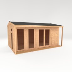 The Mercia Thoresby Premium Insulated Garden Room 5m x 3m - isolated angle view