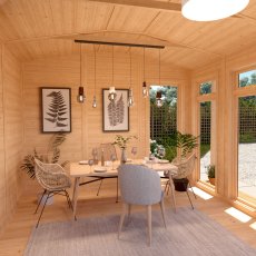 The Mercia Thoresby Premium Insulated Garden Room 5m x 3m - internal view