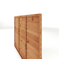 5ft High Mercia Superlap Fencing Panel Packs - Pressure Treated - isolated side angle