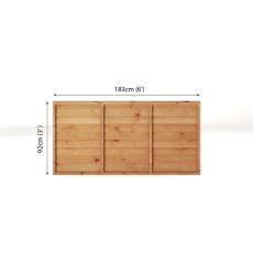 3ft High Mercia Superlap Fencing Panel Packs - Pressure Treated - dimensions