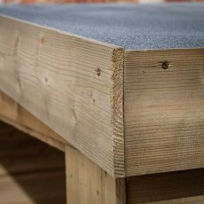 6x3 Forest Overlap Apex Log Store - Pressure Treated - close up of roof felt