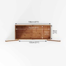 3x7 Mercia Tongue & Groove Bike Store - floor plan