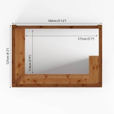 6x4 Mercia Premium Garden Bar - Pressure Treated - footprint