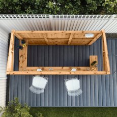 9x4 Mercia Premium Garden Bar - Pressure Treated - in situ - top view