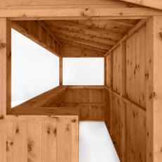 9x4 Mercia Premium Garden Bar - Pressure Treated - isolated - internal side view