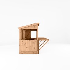 9x4 Mercia Premium Garden Bar + Shutter Pack - Pressure Treated - isolated - side view