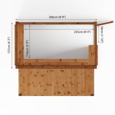 9x4 Mercia Premium Garden Bar + Shutter Pack - Pressure Treated - footprint