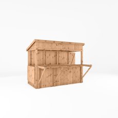 9x4 Mercia Premium Garden Bar + Shutter Pack - Pressure Treated - isolated - angle view