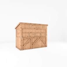 9x4 Mercia Premium Garden Bar + Shutter Pack - Pressure Treated - isolated - angle view - shutters c