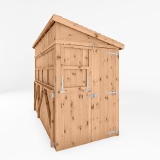 9x4 Mercia Premium Garden Bar + Shutter Pack - Pressure Treated - isolated - side view - shutters cl
