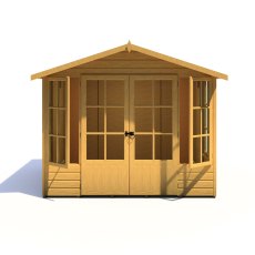 8x8 Shire Delmora Summerhouse - Isolated Front View - Doors closed