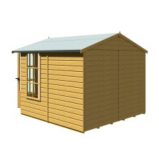 8x8 Shire Delmora Summerhouse - Isolated Back Angle View