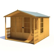 8x10 Shire Delmora Summerhouse With Verandah - Angle View - Doors closed