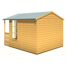 8x10 Shire Delmora Summerhouse With Verandah - Isolated Back Angle View