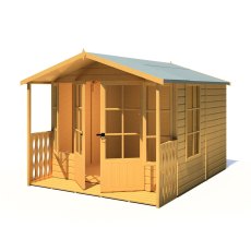 8x10 Shire Delmora Summerhouse With Verandah - angle view - windows open