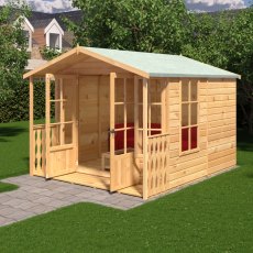 Shire 8 x 10 (2.46m x 2.99m) Shire Delmora Summerhouse with Verandah