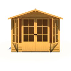 8x12 Shire Delmora Summerhouse - Front View - Windows open