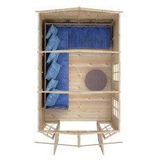 8x12 Shire Delmora Summerhouse - in situ, top view