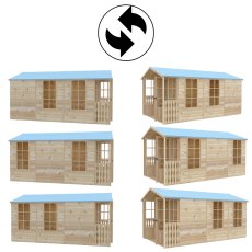 8x14 Shire Delmora Summerhouse - interchangeable