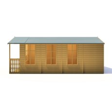 8x18 Shire Delmora Summerhouse With Verandah - Right Hand Side View