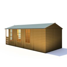 8x18 Shire Delmora Summerhouse With Verandah - Back Angle View