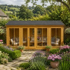 16 X 6 (2.38m X 1.79m) Shire Mayfield Summerhouse - in situ