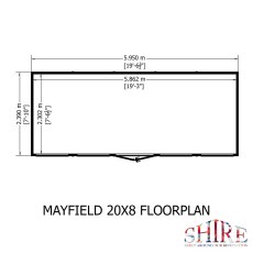 20x8 Shire Mayfield Summerhouse - footprint