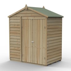 4x6 Forest 4Life Overlap Windowless Shed - with doors closed