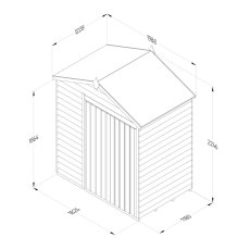 4x6 Forest 4Life Overlap Windowless Shed - dimensions